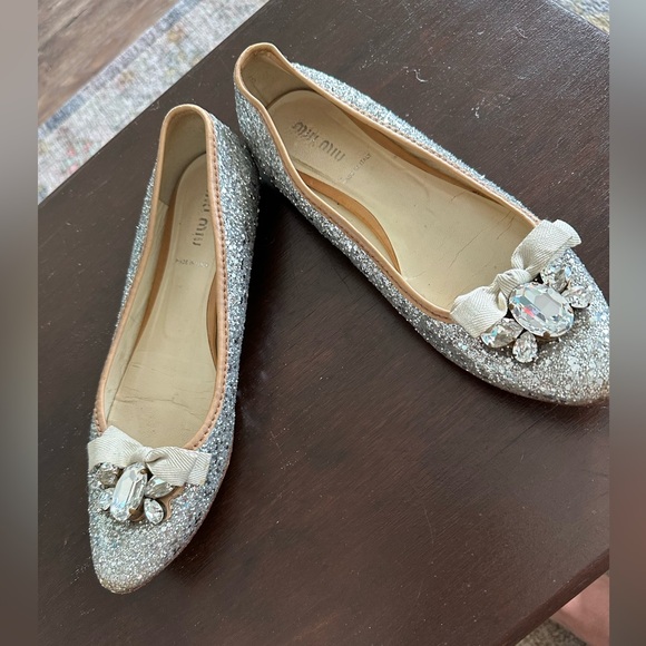 * Miu Miu Jeweled Ballerines, size 8.5.  Absolutely gorgeous! - Picture 3 of 10